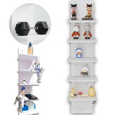 Bücherregal Wandmontiert Weiß Matt 5 Trennfächer Schmales Wandregal Hängeregal