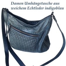 EASTLINE Damen Umhängetasche Indigo blue mit Außenfächern & vielen Innenfächern