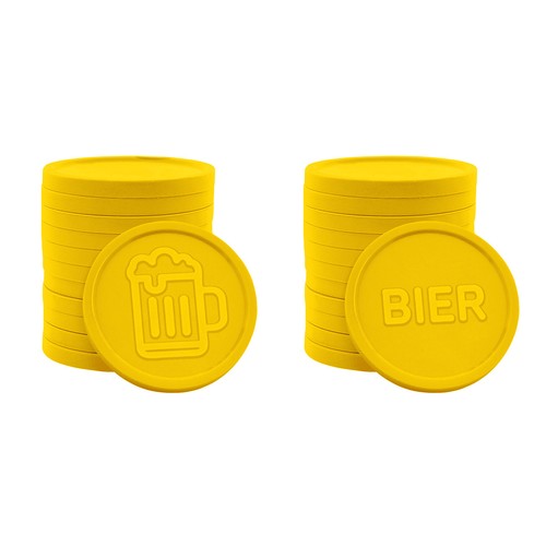 Wertmarken chip bier gelb - wertmarken,