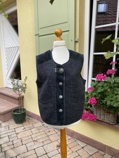 Lekra Trachten Weste  M  L  / 40 schwarz Wildleder Loden Walk neuwertig Country 