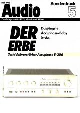Audio Sonderdruck 5/1989 Accuphase E-206 Verstärker