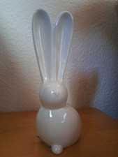 Oster Deko Porzellan Hase weiß mit langen Ohren