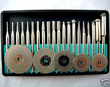 25tlg Diamant Fräser Trennscheiben Dremel Schaft 3,16 Schleifstift,Schleifer