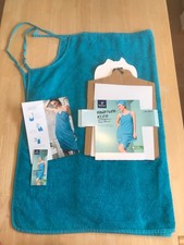 Handtuchkleid Bademantel Saunakilt neuwertig 180x80 cm Frottee Türkis für Sauna