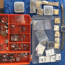 Altes Uhrmacher  Ersatzteile Konvolut