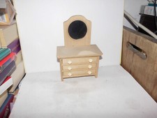 Nostalgie-Spiegel-Kommode-Schlafzimmer-Modeladen-Puppenhaus-Puppenstube-1:12