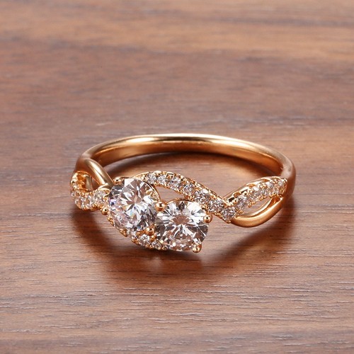 Luxus damen ring 585rg - 585rg, rose