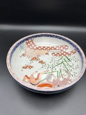 Arita Porzellan Schale Japan um 1900 feine Malerei groß schwer 