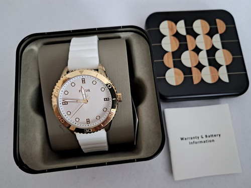 Neu fossil uhr - neu!, weiß/