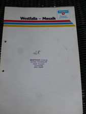 Westfalia Prospekt von VW Bus Ausbau und Hochdach  von 1987