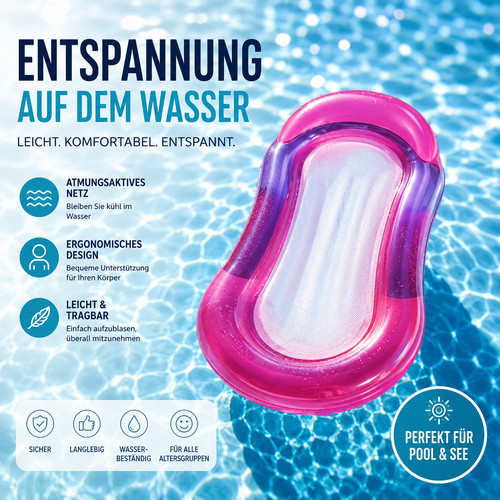 Aufblasbare wasserhängematte - aufblasbare,
