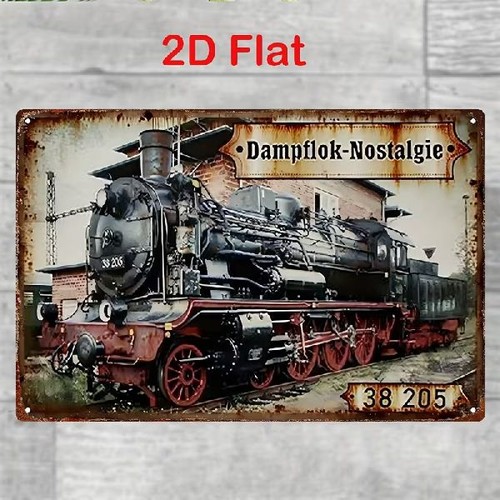 Blechschild dampflok lok - dampflok,