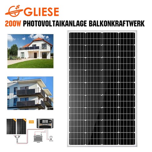 200w solarpanel 12v solarmodul - 12v,
