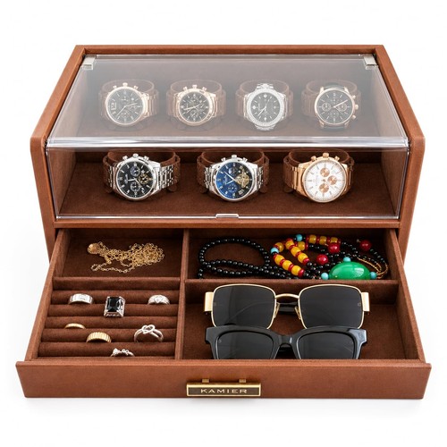 Herren uhrenbox leder - herren,