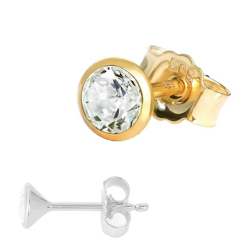 Einzel ohrstecker gelbgold 585 - ohrstecker,