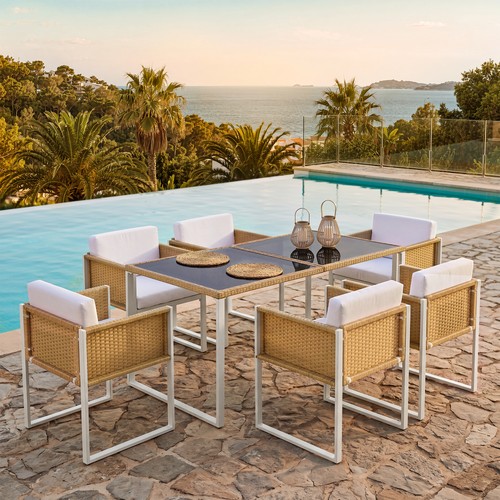 Polyrattan esstisch und - polyrattan,