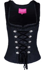 Krüger Trachtenmieder Moonnight schwarz Mieder Damen Trachten Oberteil 