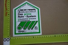 Alter Aufkleber Handwerk Landwirtschaft FUSIOTHERM ayuatherm Rohre Attendorn