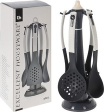 6-teiliges Küchenhelfer - Set inkl. Halterung aus hochwertigem Kunststoff