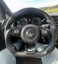 Real Carbon Fiber Sportlenkrad D-Shape für VW Golf Mk7/Mk7.5 GTI GTD R 2013-2020