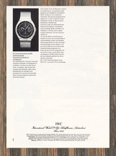 IWC Titan-Chronograph - Reklame Werbeanzeige Original-Werbung 1983