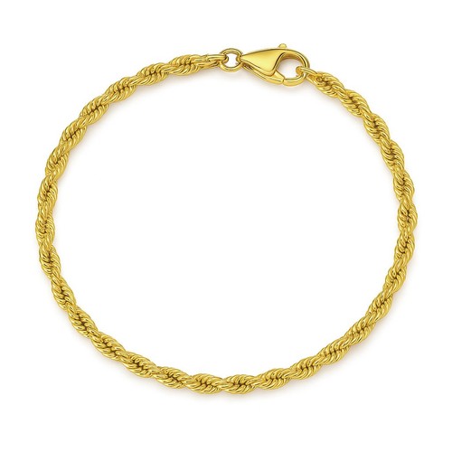 Kordelarmband massiv 585 gold - 585,