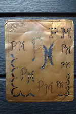Monogramm PM  Wäscheschablone