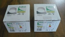 2x Fabas Luce Downlight „Vasto”, runde Deckenleuchte weiß, Ø 8 cm, 7W LED, A+