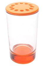 PARTYLITE Raumduft Flakon Glas Transparent Orange Diffuser Behälter 11 cm