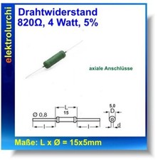 Widerstand 820 Ohm, 4Watt, 5%