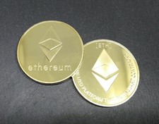 Ethereum ETH Coin Gold Krypto
