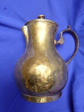 Uralte (!) Messing Kanne / Krug mitb Henkel aus Eisen. Weihwasser / Kirche ?