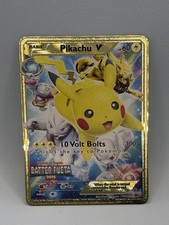 Pokemon Pikachu V Metallkarte