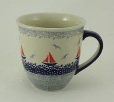 Bunzlauer Keramik Tasse MARS Maxi - Becher - blau/weiß - 0,43 Liter, (K106-DPML)