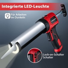 Akku Silikonpistole Kartuschenpresse Kartuschenpistole Glaskleber Mörtelpresse