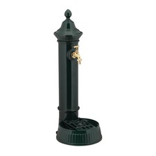 Standbrunnen Wasserzapfsäule Gartenbrunnen mit Wasserhahn dunkelgrün 3 kg