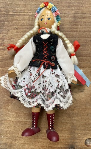 Vintage holzpuppe zoll groß - vintage,