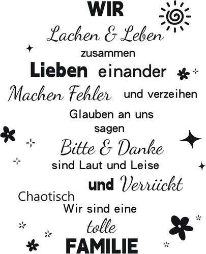 Wandtattoo spruch familie - spruch,
