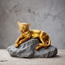 Vergoldeter Keramik-Panther