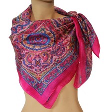 Halstuch 100% Seide 100x100cm Seidentuch Tuch Nickituch Bikertuch Bandana silk Q