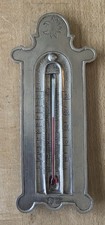 Antikes Vintage  Zinn 95-Wand Thermometer- intakt 