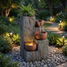 Gartenbrunnen led stufig - gartenbrunnen,
