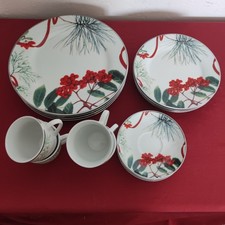 Weihnachtsgeschirr edles Qualitätsporzellan. Santa Claus. 16-teilig Wintermotiv.