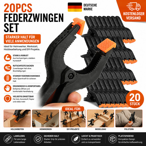 Zwingen federklemmen set - 20,