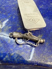 Steinschlosspistole 925 Silber Anhänger - Charm -  Büchse / Charivari