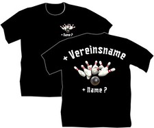 Kegelshirt Kegeln Hemden Kegler T-Shirt Turniere Vereine Pins Personalisiert 19