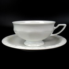 Rosenthal Porzellan Teetasse + Untertasse Serie Maria weiss Alte Version 2. Wahl