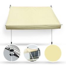 200 x 120 Klemmmarkise Fallarmmarkise Markise beige UNI Handkurbel Balkonmarkise