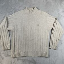 Vintage Oxbow Pullover Herren Medium Beige Wolle Strickpullover Surf Ski Frankreich Mock