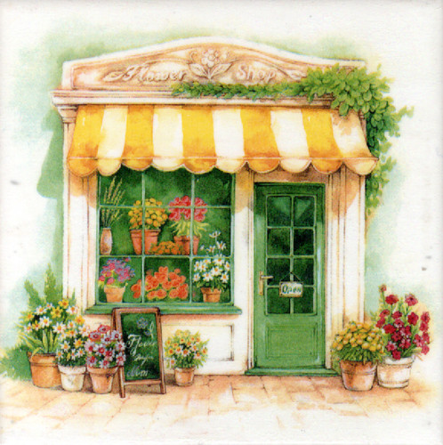Dekobild blumenladen blumen - dekobild,